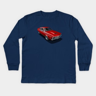 AMC Javelin in Matador Red Kids Long Sleeve T-Shirt